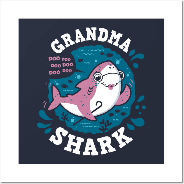 Grandma Shark Wall Art by Olipop